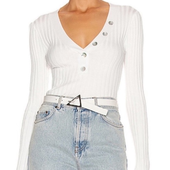 Veronica Beard Juliana Henley Cotton Top - Picture 3 of 6